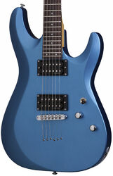 Guitare électrique forme str Schecter C-6 Deluxe - Satin metallic light blue