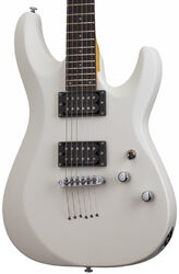 Guitare électrique double cut Schecter C-6 Deluxe - Satin white