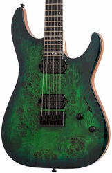 Guitare électrique double cut Schecter C-6 Pro - Aqua burst