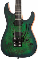 Guitare électrique double cut Schecter C-6 Pro FR - Aqua burst