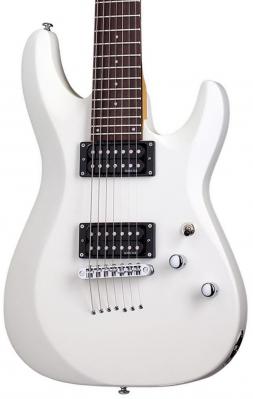 Guitare électrique baryton Schecter C-7 Deluxe - Satin white