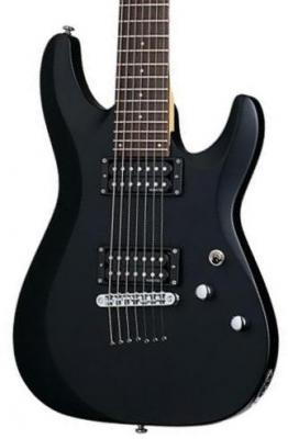 Guitare électrique baryton Schecter C-7 Deluxe - Satin black