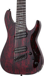 Guitare électrique 8 et 9 cordes Schecter C-8 Multiscale Silver Mountain - Blood moon