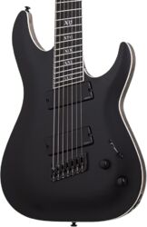 Guitare électrique multi-scale Schecter C-7 Multiscale SLS Elite Evil Twin - satin black