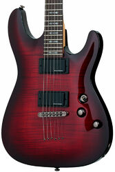 Guitare électrique forme str Schecter Demon-6 - Crimson red burst