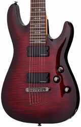 Guitare électrique 7 cordes Schecter Demon-7 - Crimson red burst