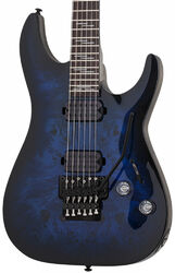 Guitare électrique forme str Schecter Omen Elite-6 FR - See thru blueburst