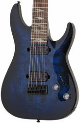 Guitare électrique 7 cordes Schecter Omen Elite-7 - See-thru blue burst