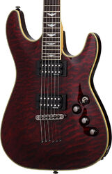 Guitare électrique forme str Schecter Omen Extreme-6 - Black cherry