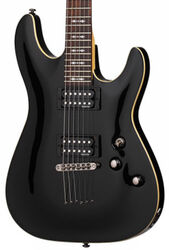 Guitare électrique forme str Schecter Omen Extreme-6 - See-thru black