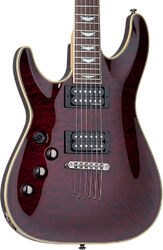 Guitare électrique gaucher Schecter Omen Extreme-6 Gaucher - Black cherry