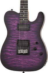 Guitare électrique forme tel Schecter PT Pro - Trans purple burst