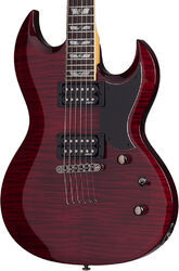 Guitare électrique métal Schecter S-II Omen Extreme - Black cherry