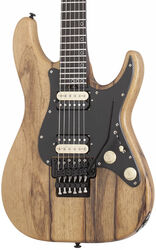 Guitare électrique métal Schecter Sun Valley Super Shredder Exotic Black Limba - Natural