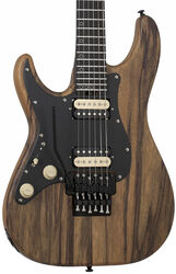 Guitare électrique gaucher Schecter Sun Valley Super Shredder Exotic Black Limba LH - Black limba