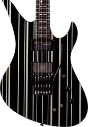 Guitare électrique forme str Schecter Synyster Custom-S - black silver