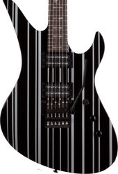 Guitare électrique signature Schecter Synyster Standard - Gloss Black with Silver Pinstripes
