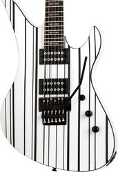 Guitare électrique signature Schecter Synyster Standard - Gloss White with Black Pinstripes
