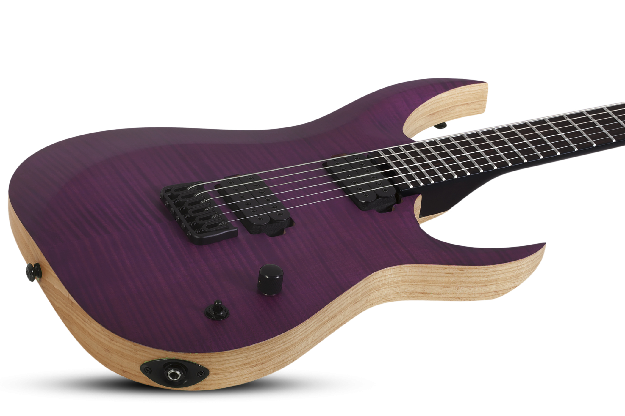 Schecter John Browne Tao-6 Signature 2h Ht Eb - Satin Trans Purple - Guitare Électrique Forme Str - Variation 1