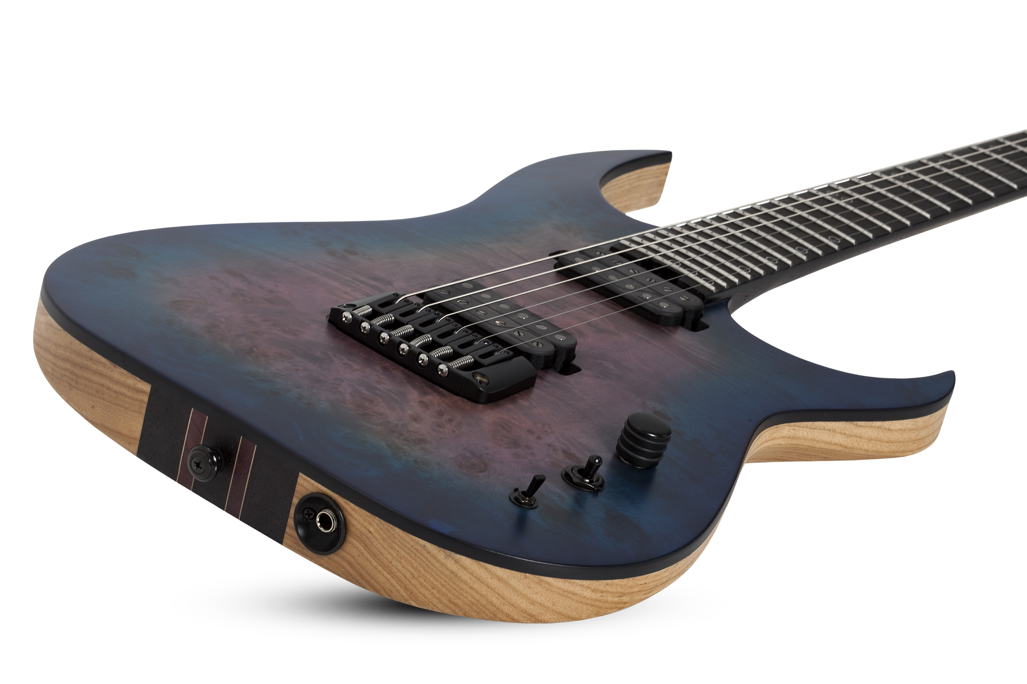 Schecter Keith Merrow Km-6 Mk-iii Artist Signature 2h Ht Eb - Blue Crimson - Guitare Électrique Double Cut - Variation 1