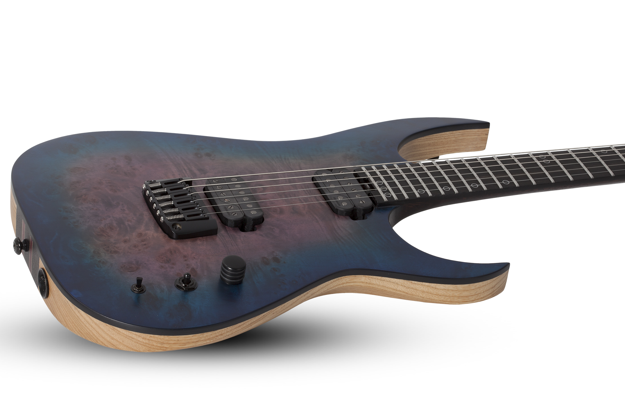 Schecter Keith Merrow Km-6 Mk-iii Artist Signature 2h Ht Eb - Blue Crimson - Guitare Électrique Double Cut - Variation 2