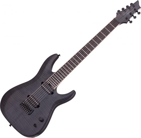 Guitare électrique baryton Schecter Keith Merrow KM-7 MK-II (#301) - See-thru black pearl