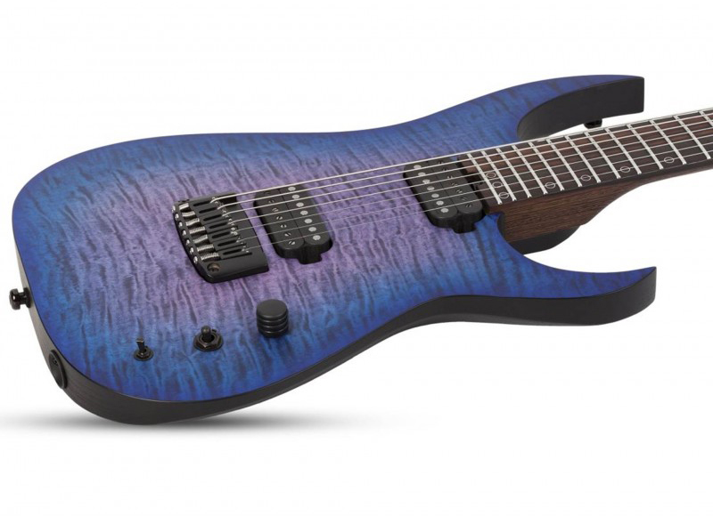 Schecter Keith Merrow Km-7 Mk-iii Pro Usa 7c 2h Eb - Blue Crimson Pearl - Guitare Électrique 7 Cordes - Variation 1