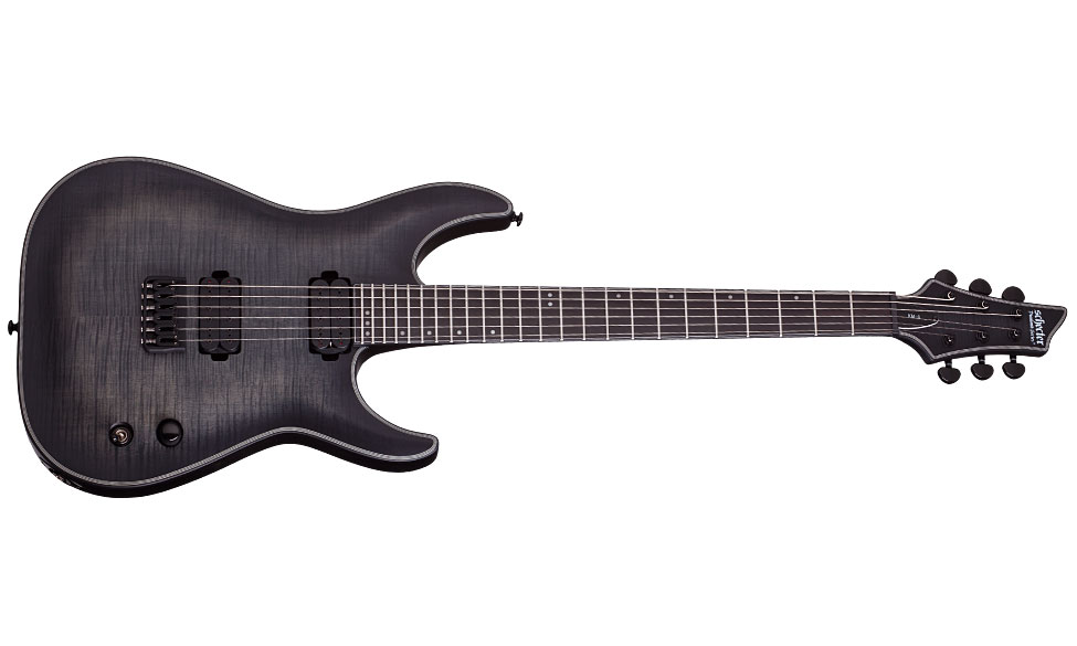 Schecter Keith Merrow Km-6 Signature Hh Ht Eb - Trans Black Burst Satin - Guitare Électrique Forme Str - Variation 1