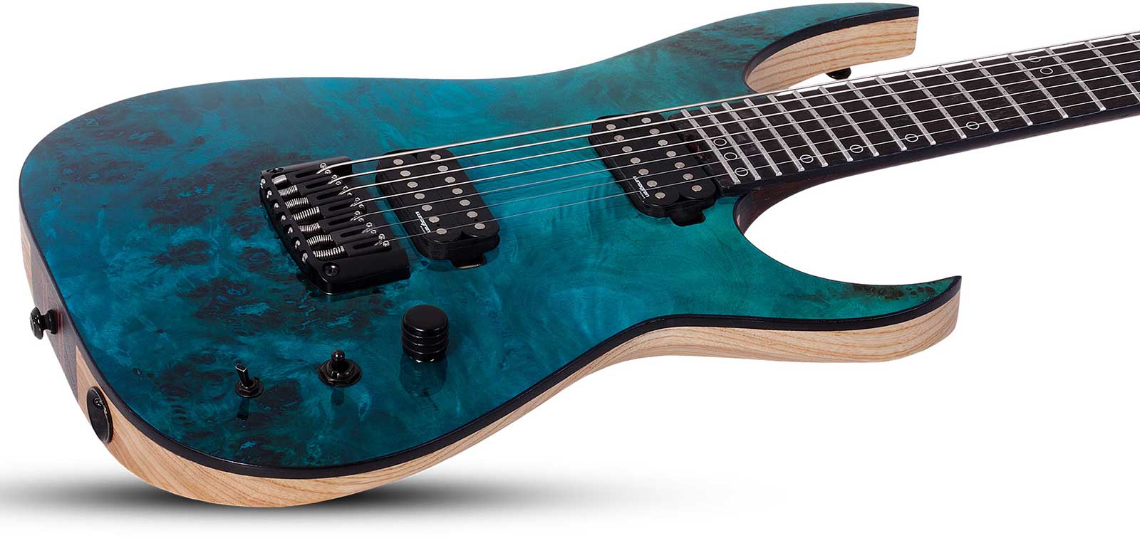 Schecter Keith Merrow Km7 Mkiii Pro Usa 7c 2h Eb - Lagoon Fade - Guitare Électrique MÉtal - Variation 2
