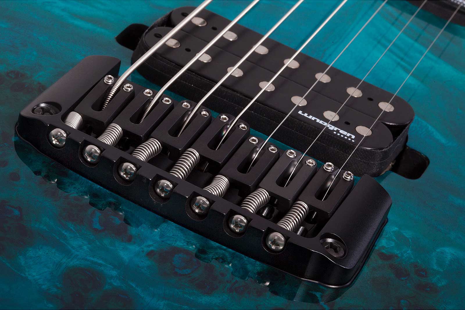 Schecter Keith Merrow Km7 Mkiii Pro Usa 7c 2h Eb - Lagoon Fade - Guitare Électrique MÉtal - Variation 4