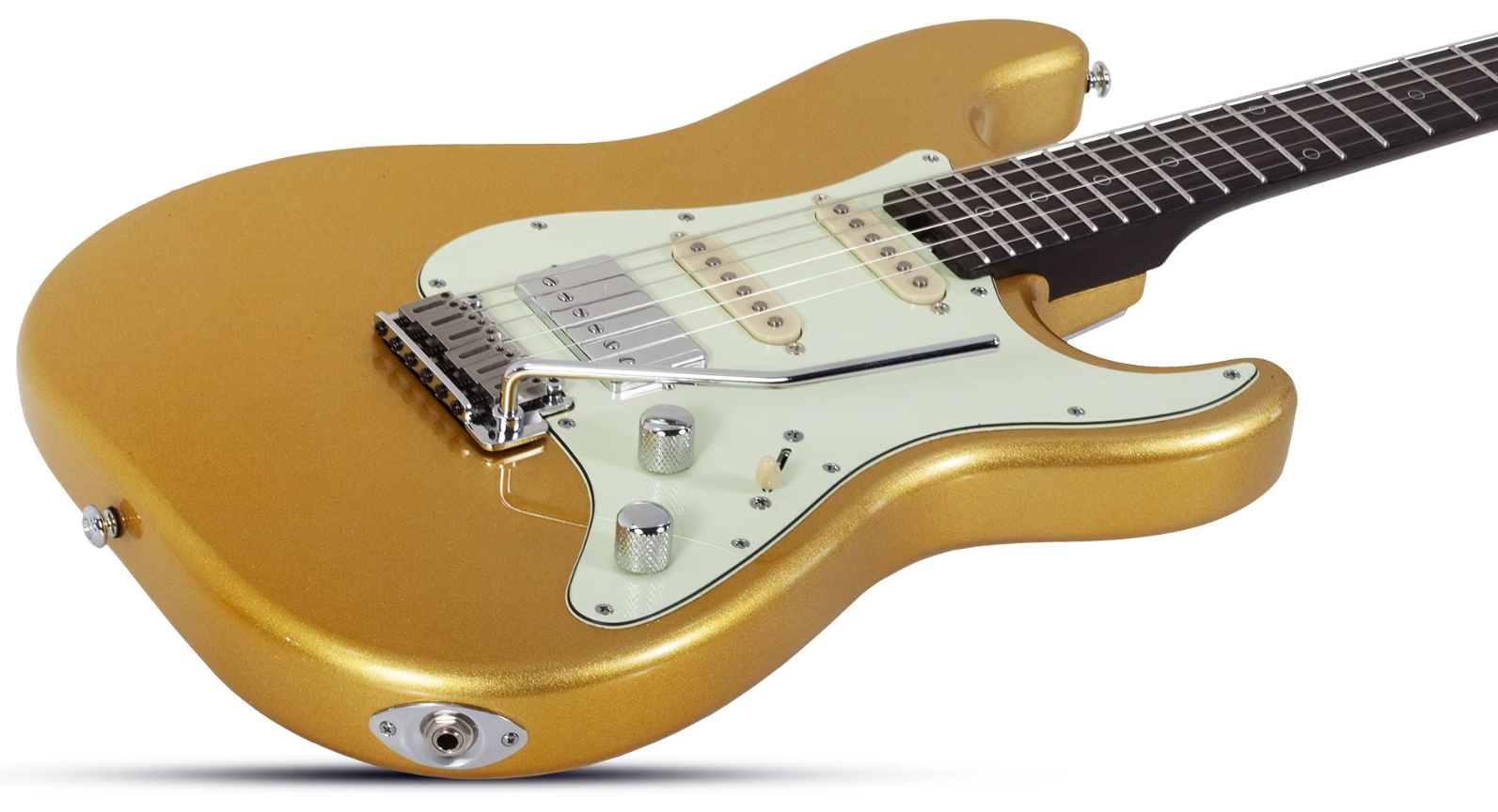 Schecter Nick Johnston Traditional 10th Ann. Signature Hss Trem Eb - Atomic Saffron - Guitare Électrique Forme Str - Variation 1