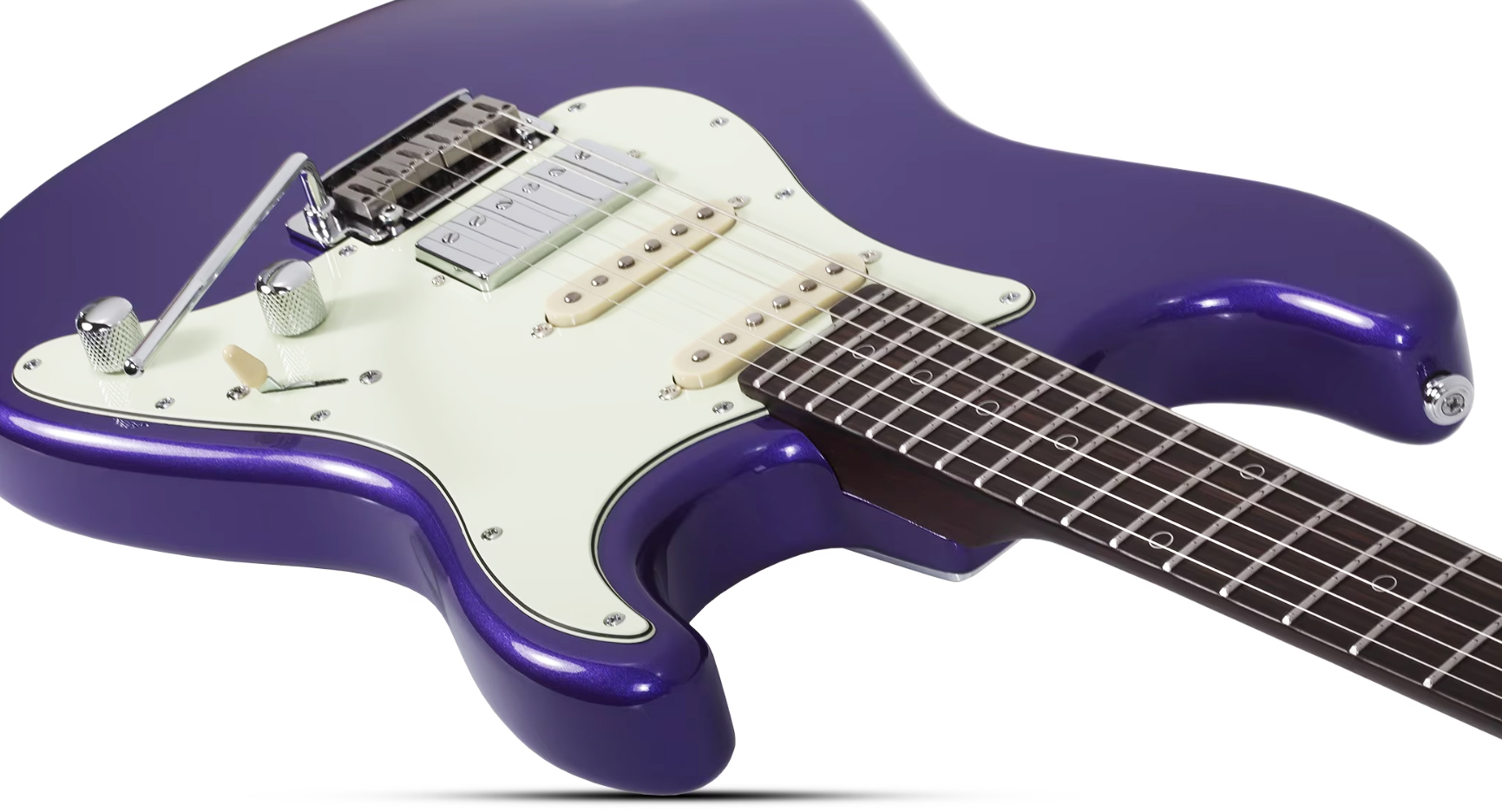 Schecter Nick Johnston Traditional 10th Ann. Signature Hss Trem Eb - Atomic Violet - Guitare Électrique Forme Str - Variation 2