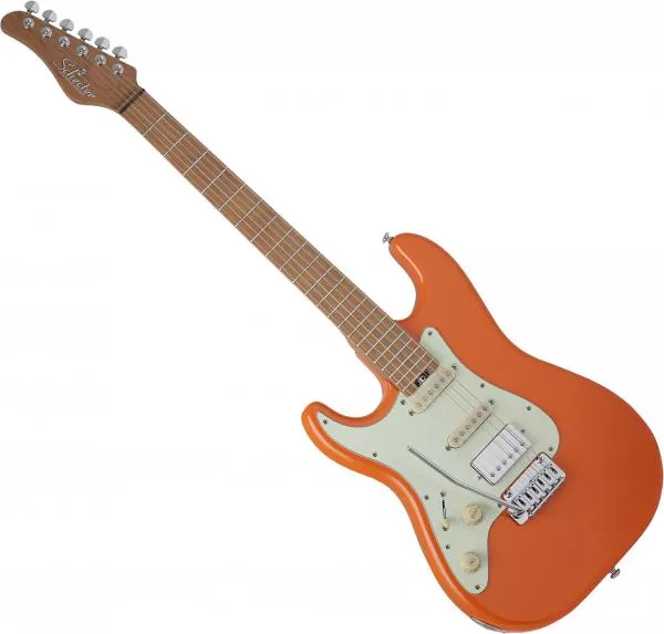 Guitare électrique solid body Schecter Nick Johnston Traditional H/S/S Gaucher - Atomic orange
