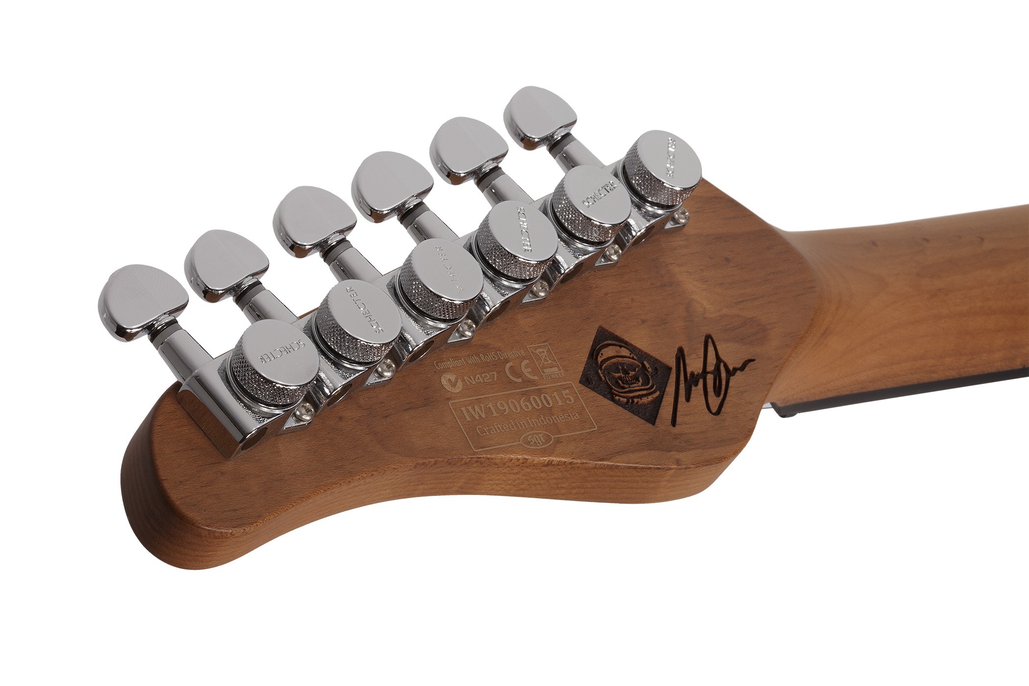 Schecter Nick Johnston Traditional Signature 3s Trem Eb - Atomic Snow - Guitare Électrique Forme Str - Variation 3