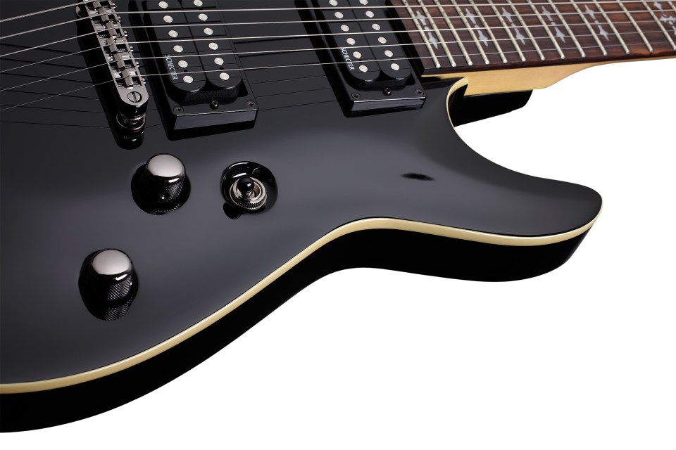 Schecter Omen Extreme-6 2h Ht Rw - See-thru Black - Guitare Électrique Forme Str - Variation 2