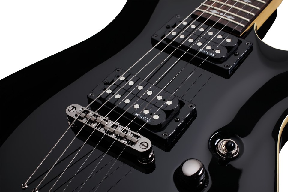 Schecter Omen Extreme-6 2h Ht Rw - See-thru Black - Guitare Électrique Forme Str - Variation 3