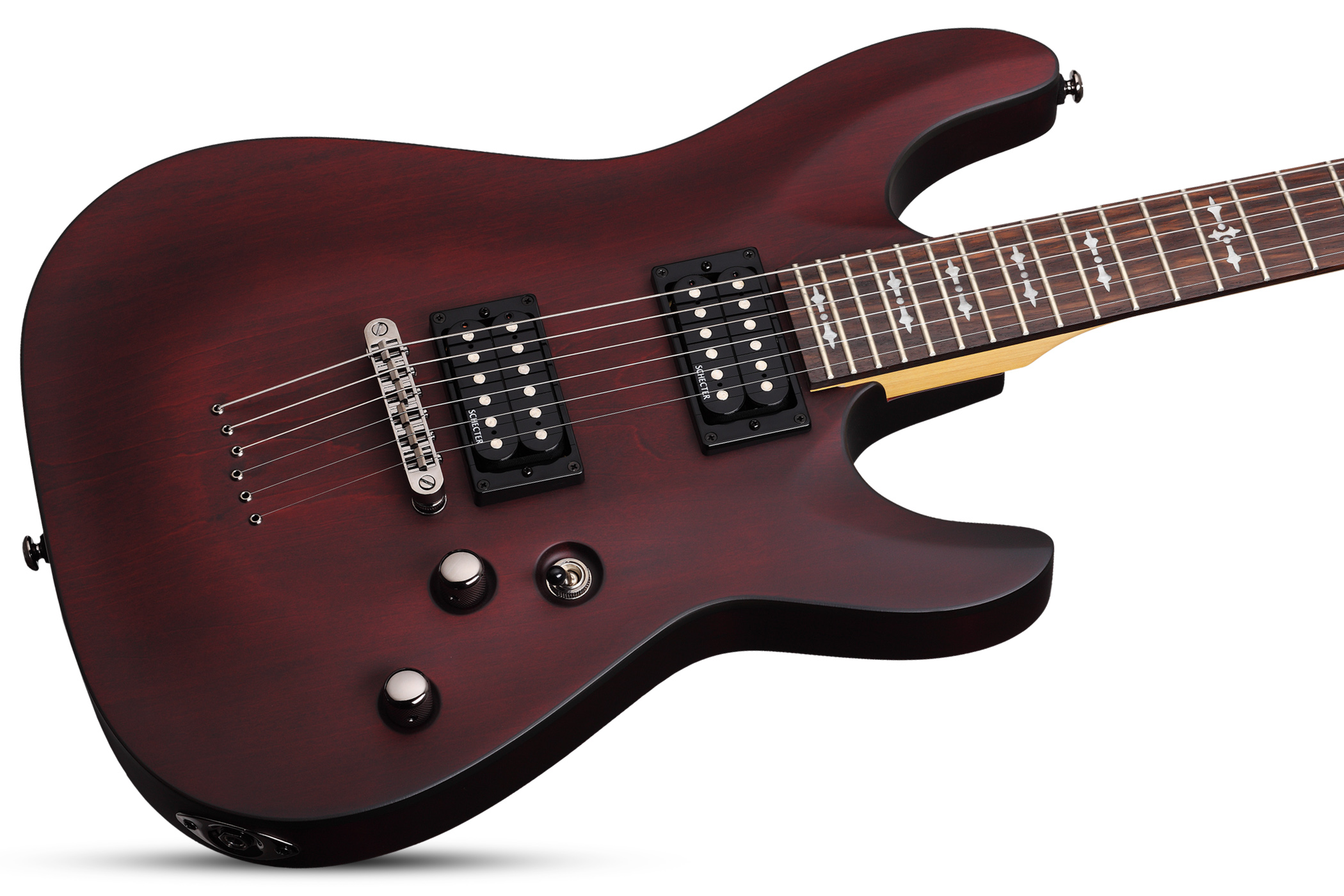 Schecter Omen-6 2h Ht Rw - Walnut Satin - Guitare Électrique Forme Str - Variation 1