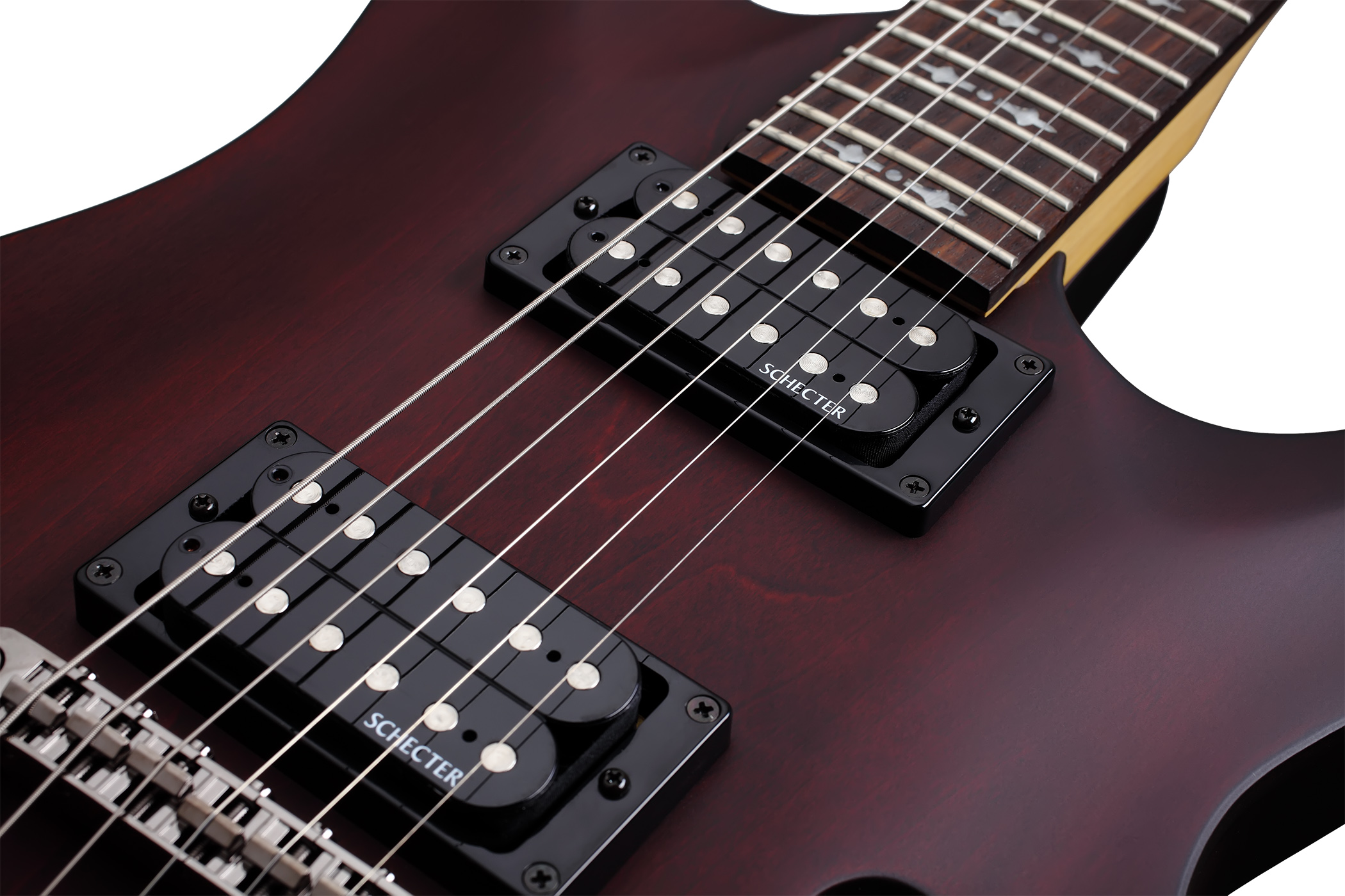 Schecter Omen-6 2h Ht Rw - Walnut Satin - Guitare Électrique Forme Str - Variation 2