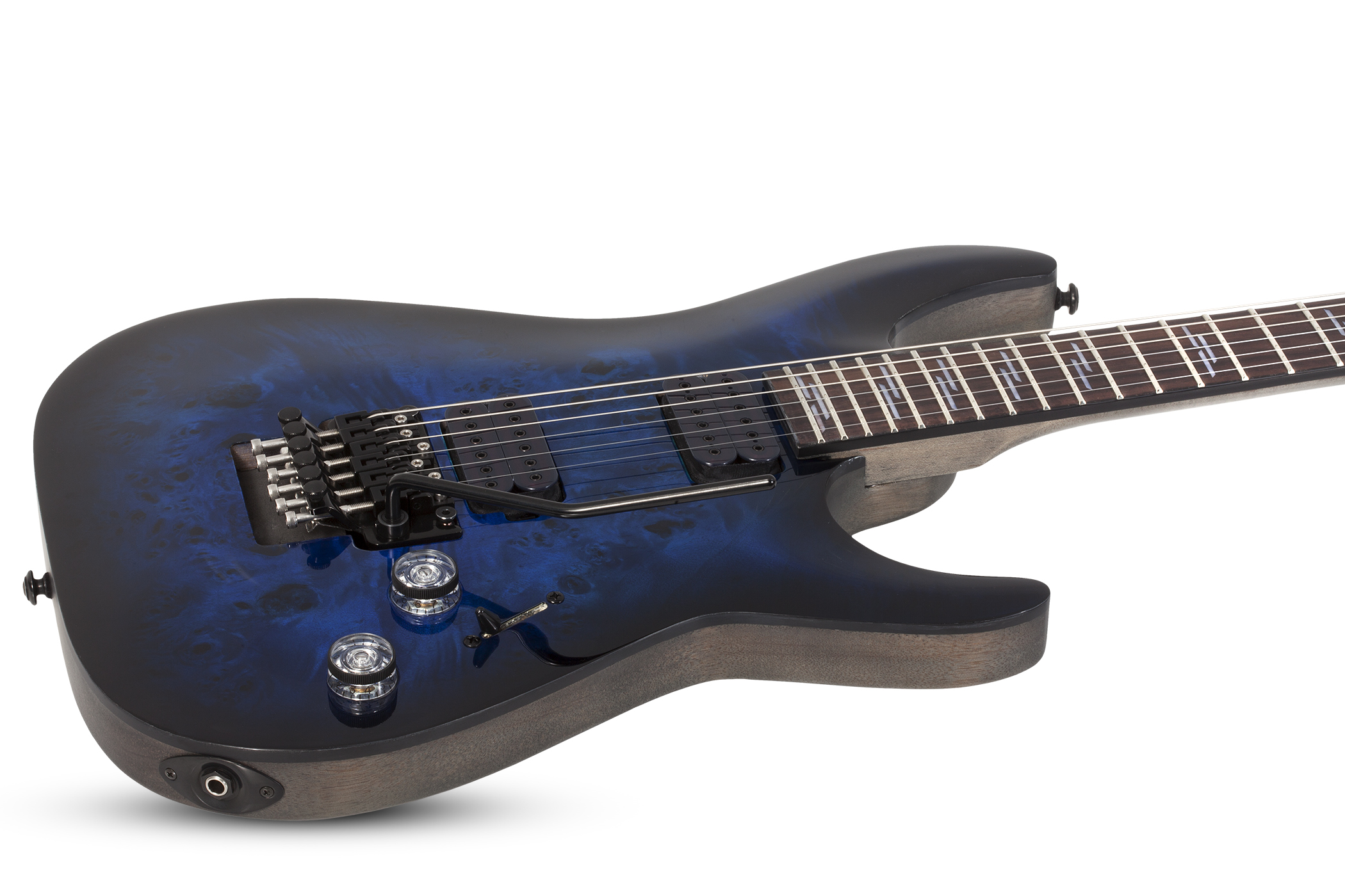 Schecter Omen Elite-6 Fr Hh Rw - See Thru Blueburst - Guitare Électrique Forme Str - Variation 1