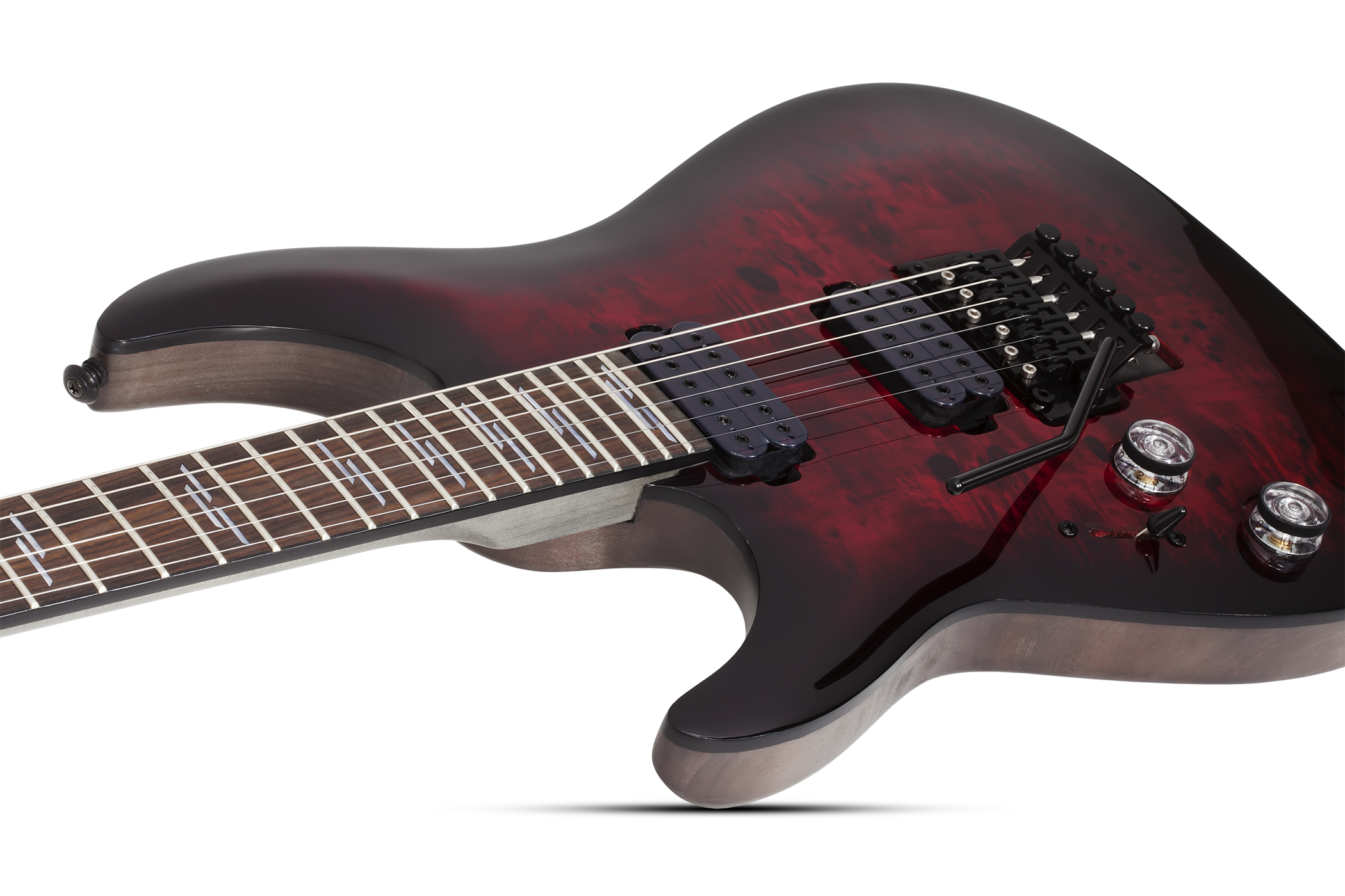 Schecter Omen Elite-6 Fr Lh Gaucher 2h Rw - Black Cherry Burst - Guitare Électrique Gaucher - Variation 2