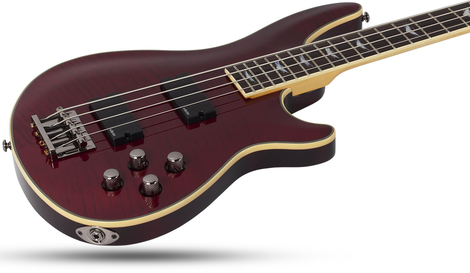 Schecter Omen Extreme-4 Active Rw - Black Cherry - Basse Électrique Solid Body - Variation 1