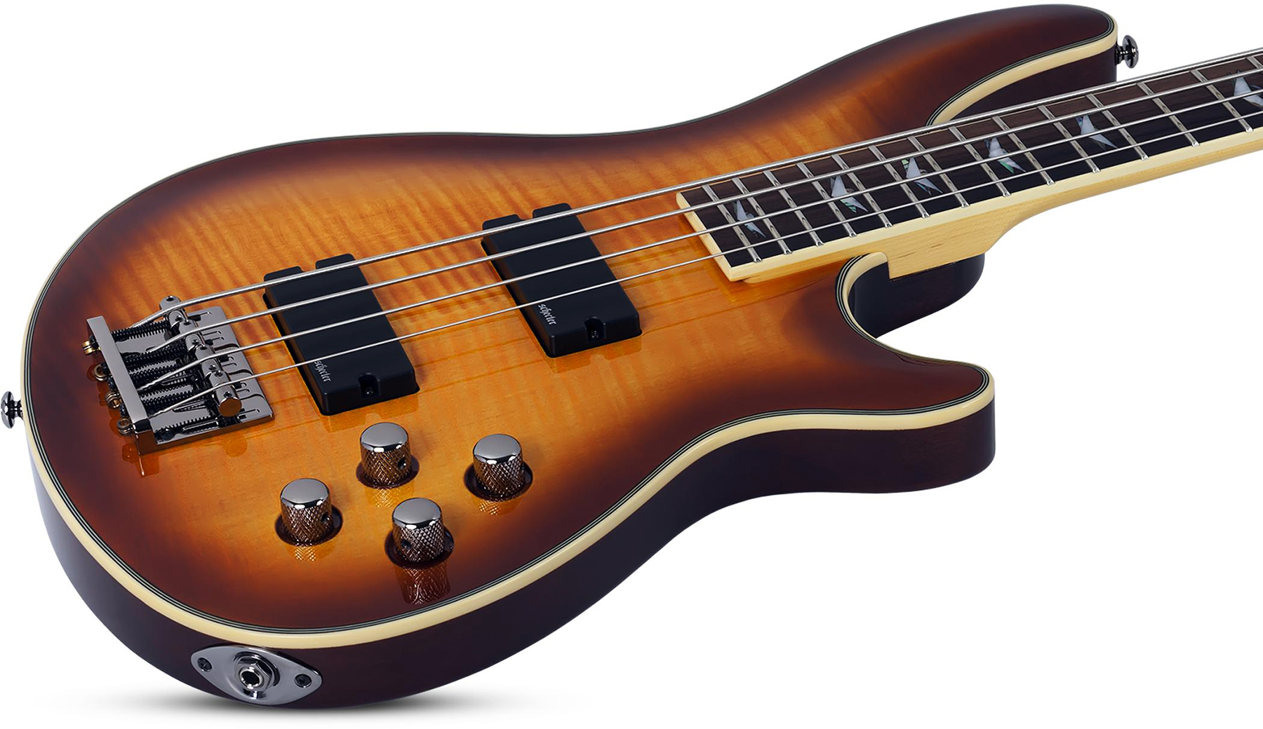 Schecter Omen Extreme-4 Active Rw - Vintage Sunburst - Basse Électrique Solid Body - Variation 1