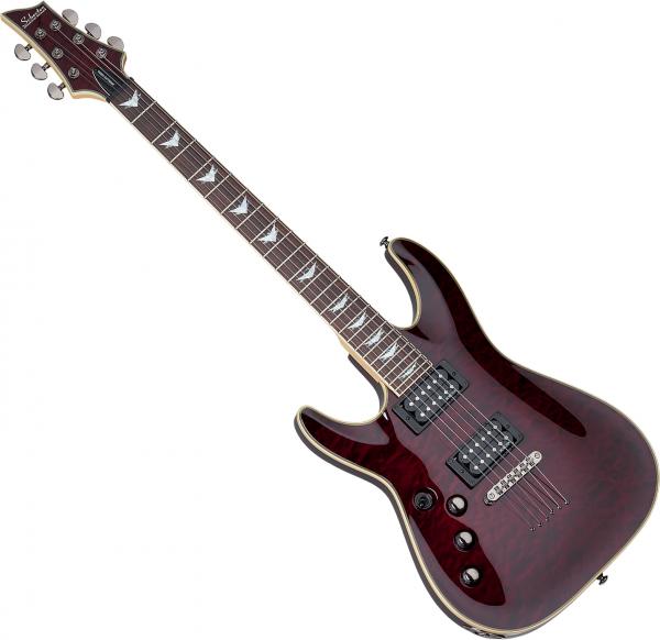 Guitare électrique solid body Schecter Omen Extreme-6 Gaucher - Black cherry