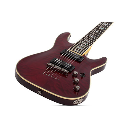 Schecter Omen Extreme-7 7c 2h Rw - Black Cherry Gloss - Guitare Électrique 7 Cordes - Variation 1
