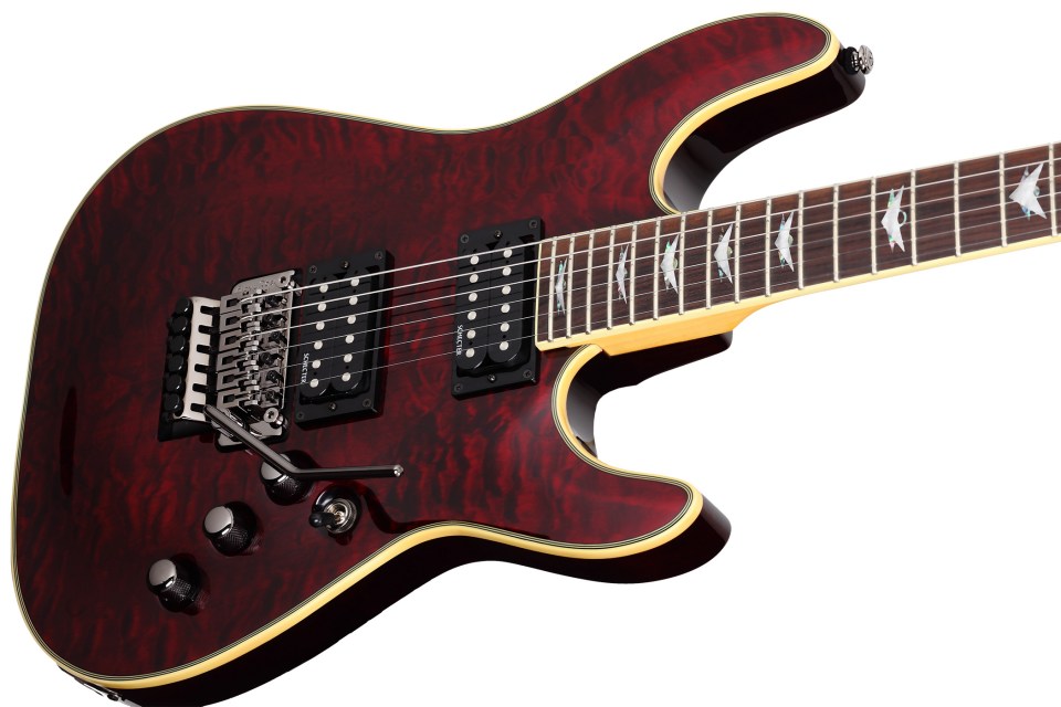 Guitare électrique solid body Schecter Omen Extreme-7 - black cherry