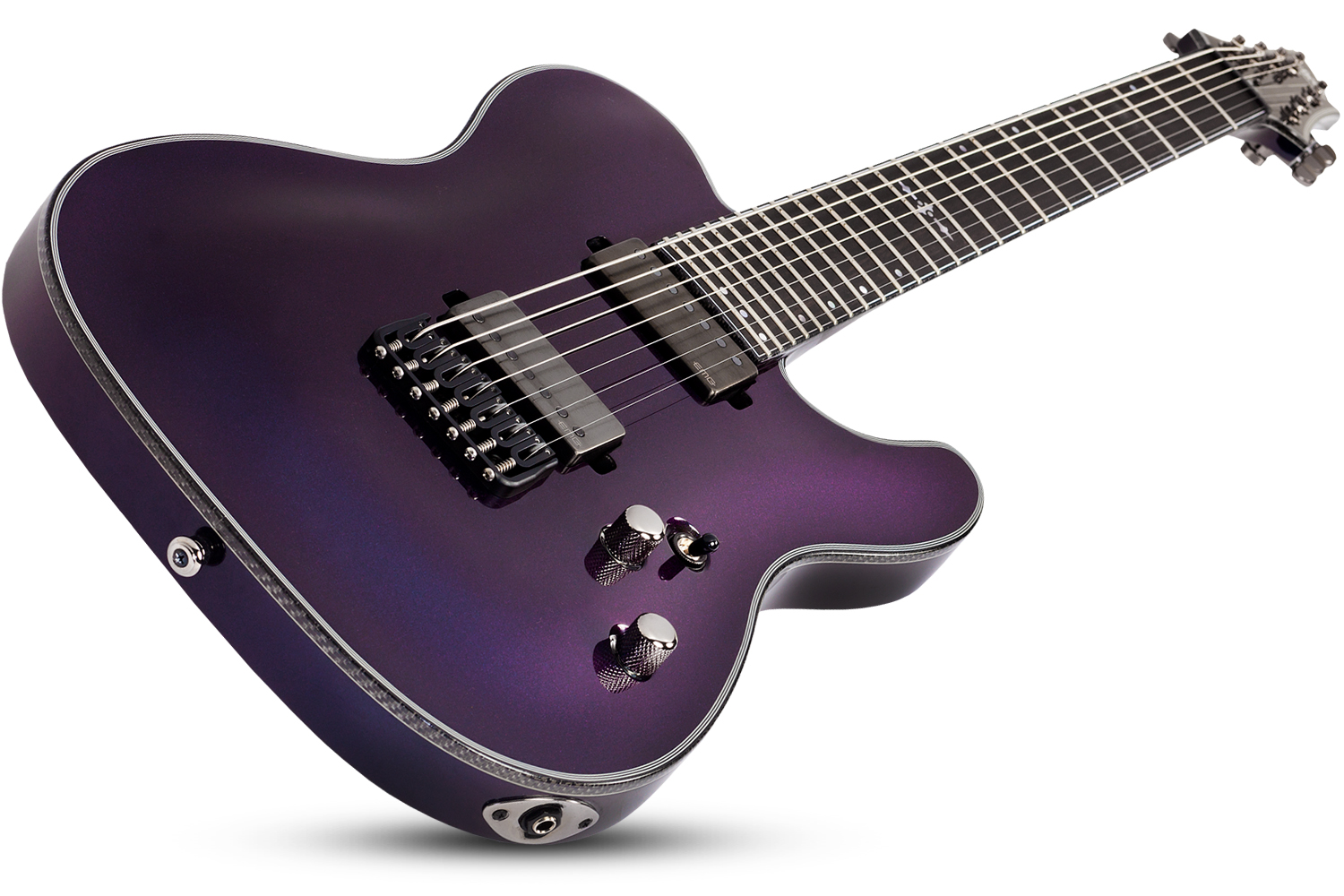 Schecter Pt-7 Hellraiser Hybrid 7c 2h Emg Ht Eb - Ultraviolet - Guitare Électrique 7 Cordes - Variation 1
