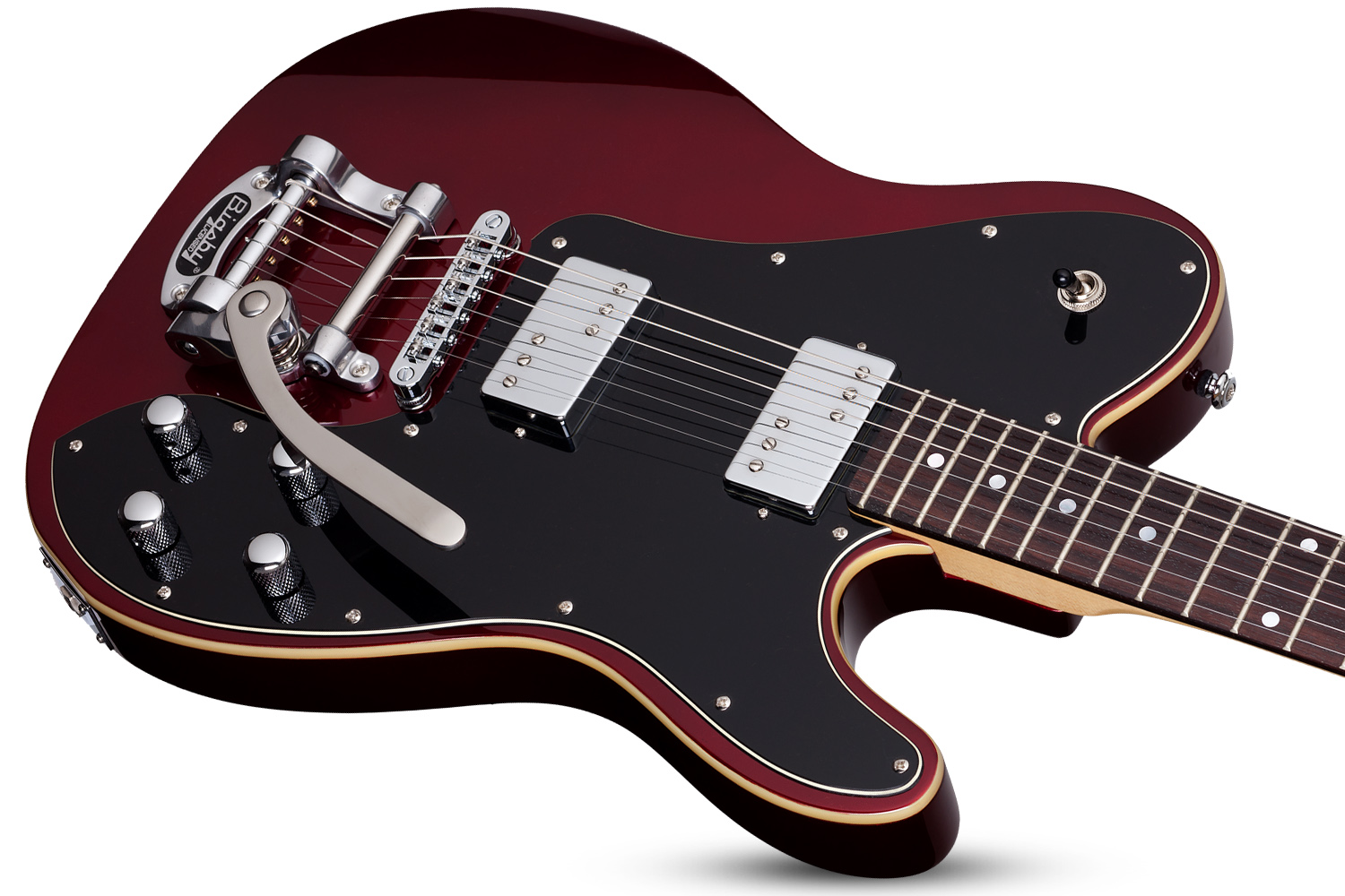 Schecter Pt Fastback Ii B Bigsby 2h Trem Bigsby Rw - Metallic Red - Guitare Électrique Forme Tel - Variation 1