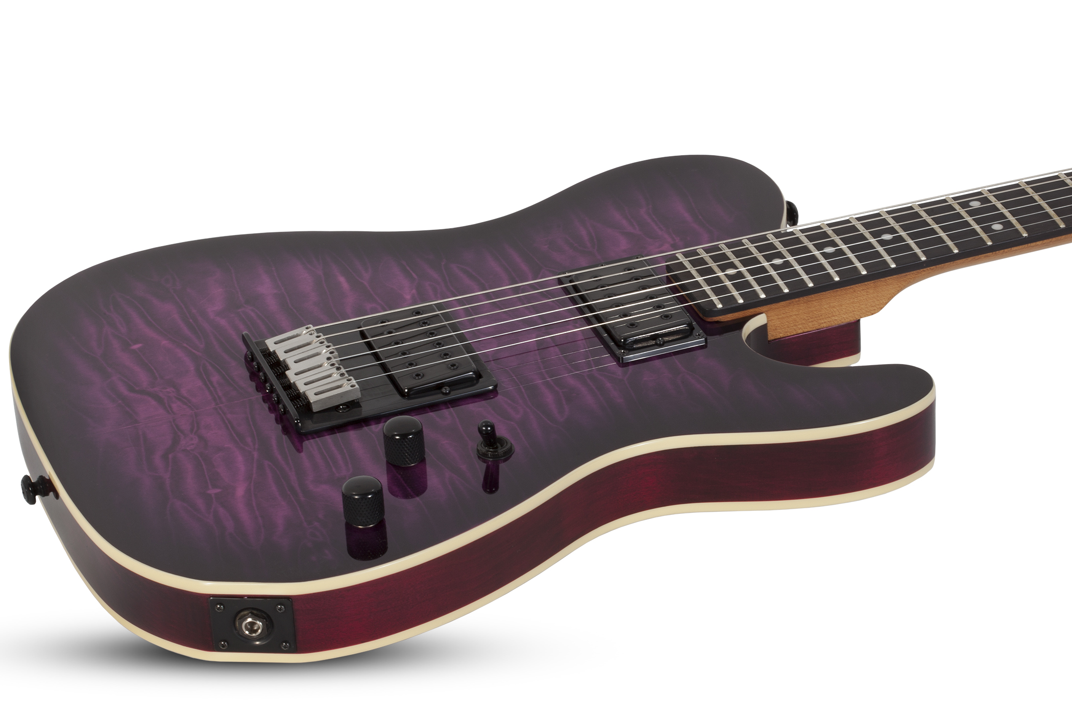 Schecter Pt Pro 2h Ht Eb - Trans Purple Burst - Guitare Électrique Forme Tel - Variation 1