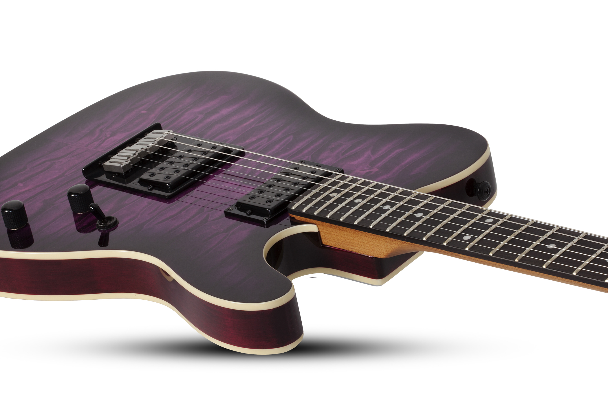 Schecter Pt Pro 2h Ht Eb - Trans Purple Burst - Guitare Électrique Forme Tel - Variation 2