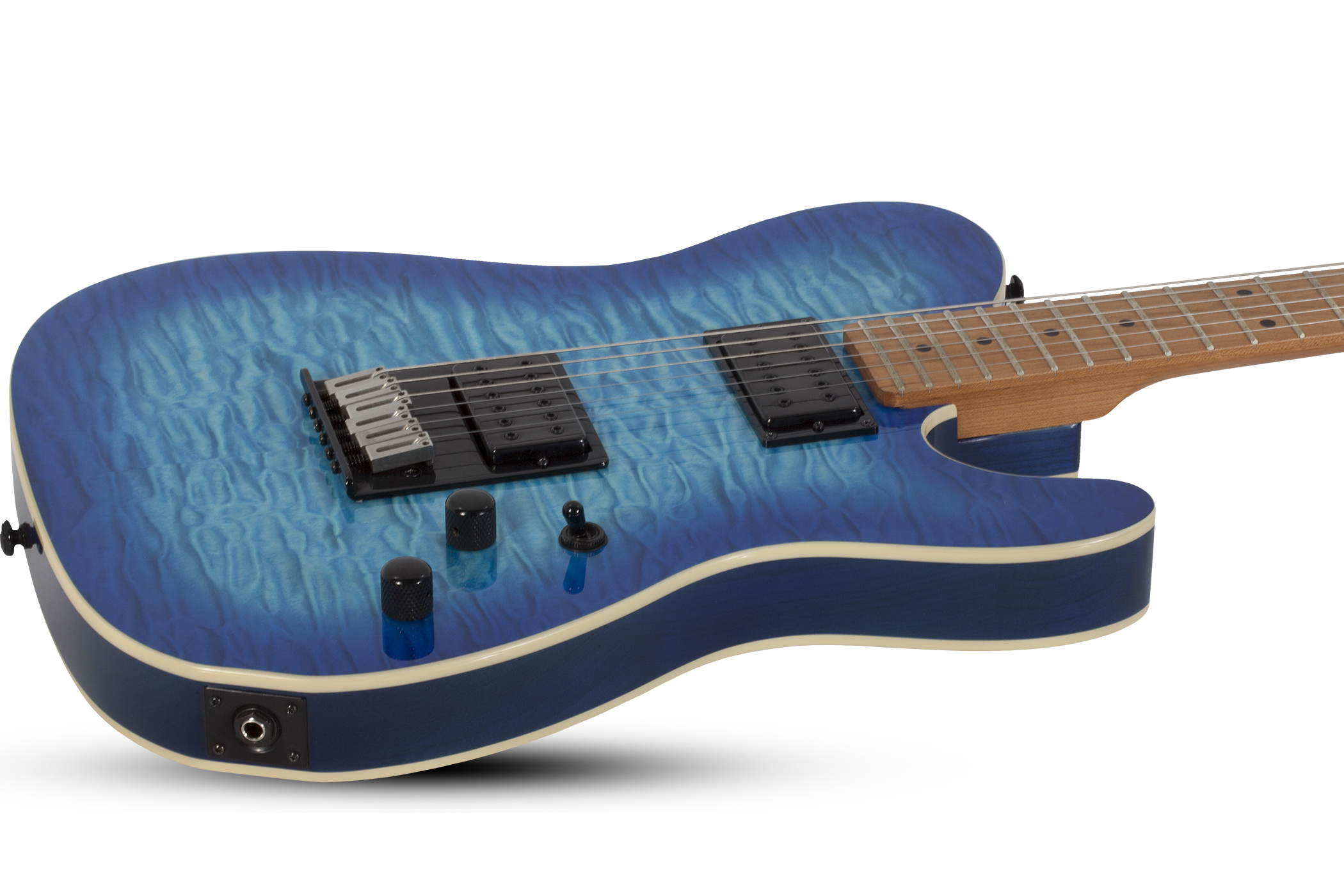 Schecter Pt Pro 2h Ht Mn - Trans Blue Burst - Guitare Électrique Forme Tel - Variation 1